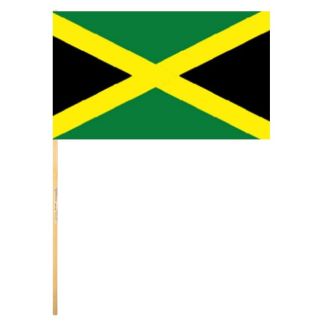 Jamaica Hand Flag With Wooden Stick