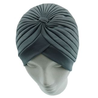 Jersey Turban Hat - Dark Grey