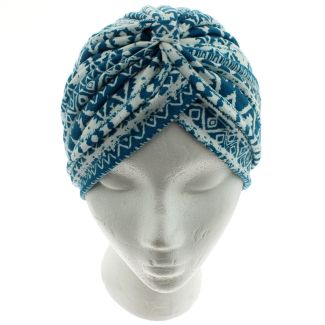Jersey Turban Hat - Aztec Print (Assorted Colours)