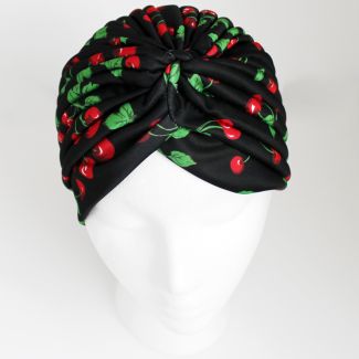 Jersey Turban Hat - Cherry Design