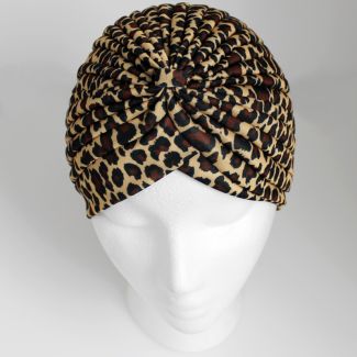 Jersey Turban Hat - Leopard Print