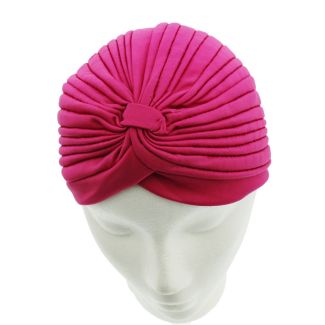 Jersey Turban Hat - Fuchsia