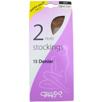 Joanna Gray 15 Denier Stockings - Mink (One Size)  (2pp)