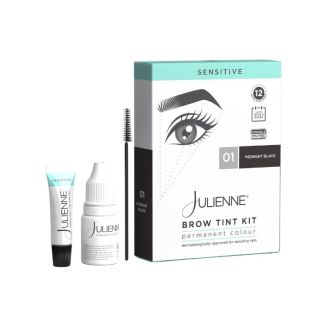 Julienne Brow Tint Kit Permanent Colour - Midnight Black (01) BB-11/2026