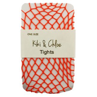 kiki & Chloe Fishnet Tights - Neon Orange 