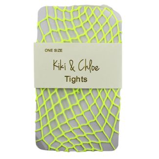 kiki & Chloe Fishnet Tights - Neon Yellow 