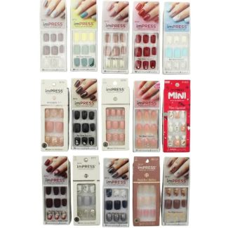 Kiss "Impress" Glue-On & Press On False Nails - Assorted 