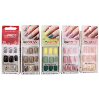 Kiss "Impress" Glue-On & Press On False Nails - Assorted (3)
