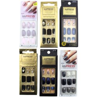 Kiss "Impress" Glue-On & Press On False Nails - Assortment (5)