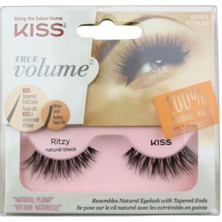 Kiss True Volume 100% Natural Hair Eye Lashes - Ritzy Natural Black