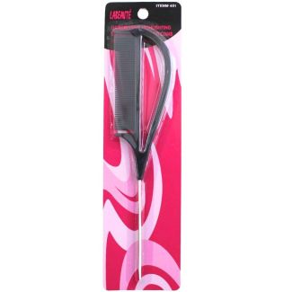 Labeaute Black Pin Tail Comb with Grip Handle - 23cm