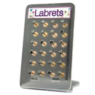 Labrets Rain Crystal Claw Set - Rose Gold
