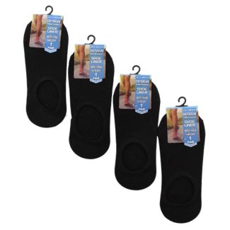 Ladies Black Invisible Socks (1 Pair Pack)