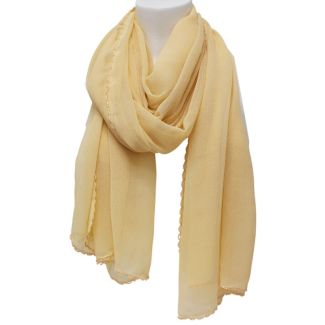 Ladies Georgette Fabric Head Scarf/Dupatta - Beige 