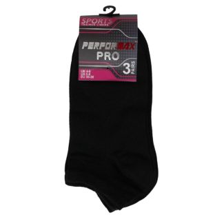 Ladies Performax Pro Trainer Socks (3 Pack) - Black