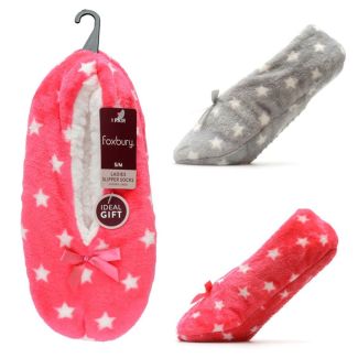 Ladies Sherpa Lined Slipper Socks