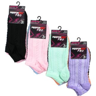 Ladies Designer Trainer Socks -  Assorted