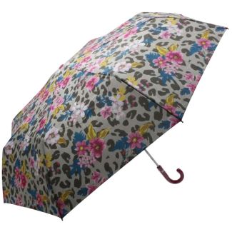 Ladies Floral Design Umbrellas With Crook Handle - Assorted