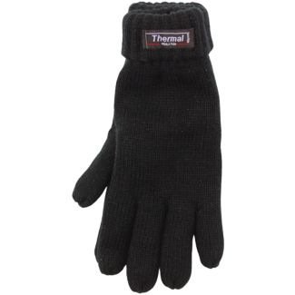Ladies Knitted 3M Thinsulate Insulation Gloves - Black