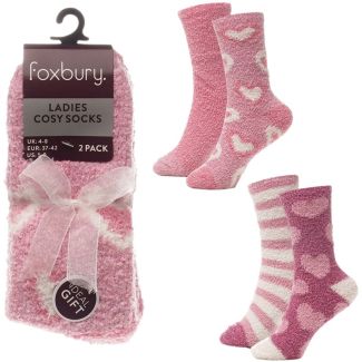 Ladies Marl Cosy Socks - Assorted 