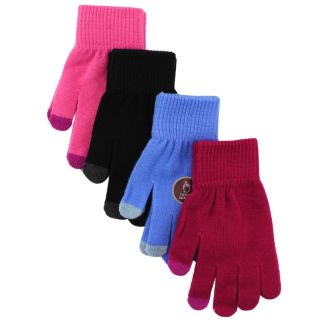 Ladies Plain Touch Screen Magic Gloves - Assorted Colours