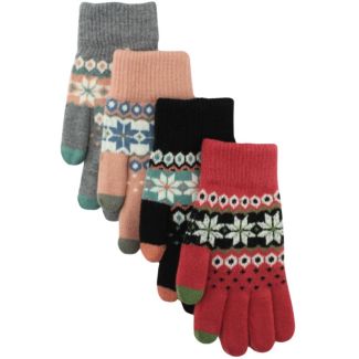 Ladies Touch Screen Double Layer Gloves - Assorted Colours