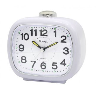 Wholesale Ravel Large Sized Bedside Quartz Alarm Clock - White