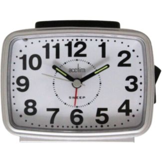 Acctim 'Titan 2' Large Beep Bell Alarm Clock - Silver