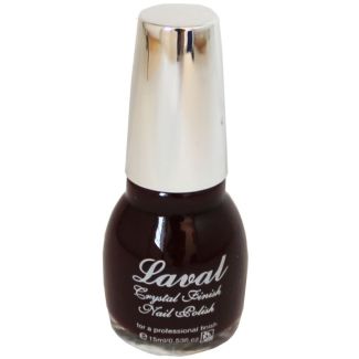 Wholesale Laval Crystal Finish Nail Polish - Black Cherry