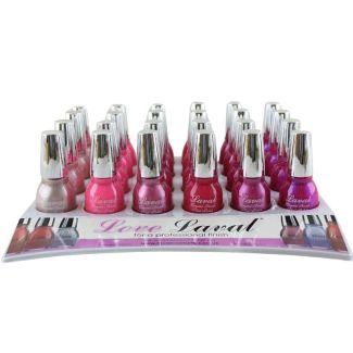 Laval Crystal Finish Nail Polishes - Pink Tray