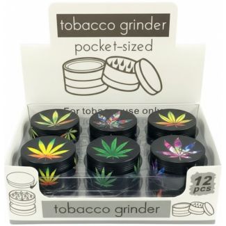 Leaf Design  3-Part Metal Handmuller - Assorted (5x3cm)