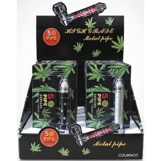 Diamond Design Leaf Metal Pipe (Pack of 6) - Assorted Colours