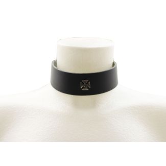 Leather Choker With a Cross 