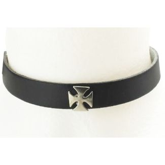 Wholesale Leather Choker With a Cross 
