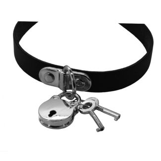 Leather Choker with Padlock