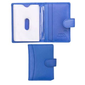 Leather Credit Card Holder RFID Protected - Cornflower Blue 