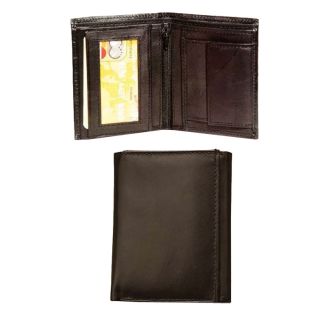 Leather RFID Bifold Wallet - Brown 