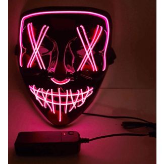LED Stitches Mask - Pink