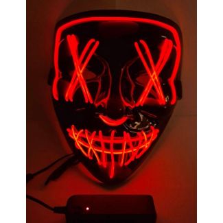 LED Stitches Mask - Red