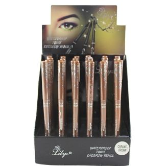  Lilyz Waterproof Twist Eyebrow Pencil - Caramel Brown