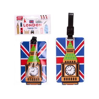London Souvenir Union Jack Big Ben Design PVC Luggage Tag