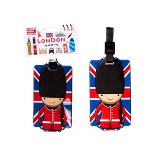 London Souvenir Union Jack Guardsman PVC Luggage Tag