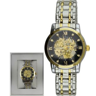 Longbo Men's Automatic Watch with Metal Bracelet - Metal 2-tone D4