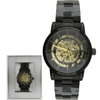 Longbo Men's Automatic Watch with Metal Bracelet - Metal Gun D1