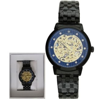 Longbo Men's Automatic Watch with Metal Bracelet - Metal Gun D2