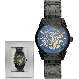 Longbo Men's Automatic Watch with Metal Bracelet - Metal Gun D3