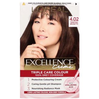 L'Oreal Paris Excellence Crème Permanent Hair Dye - 4.02 Tempting Brunette