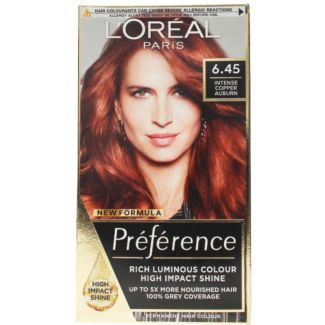 L'oreal Paris Preference Permanent Hair Dye - 6.45 Intense Copper Auburn