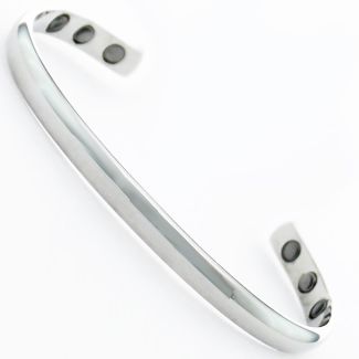 Magnetic Bangle - Silver (L)