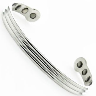Magnetic Bangle - Shiny Silver (XL) 